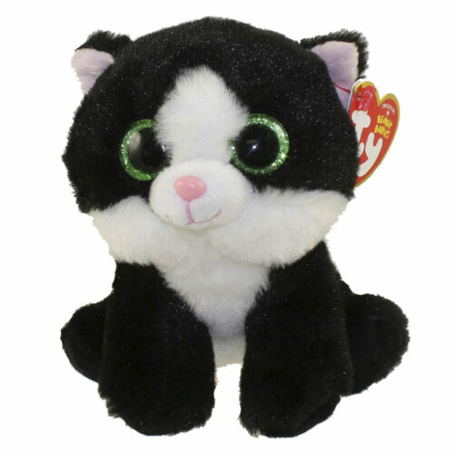 Stuffed toy TY Beanie Babies Black and white kitten Ava 15 cm (42185)