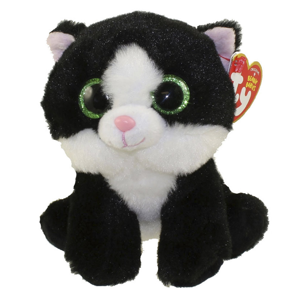 Stuffed toy TY Beanie Babies Black and white kitten Ava 15 cm (42185)
