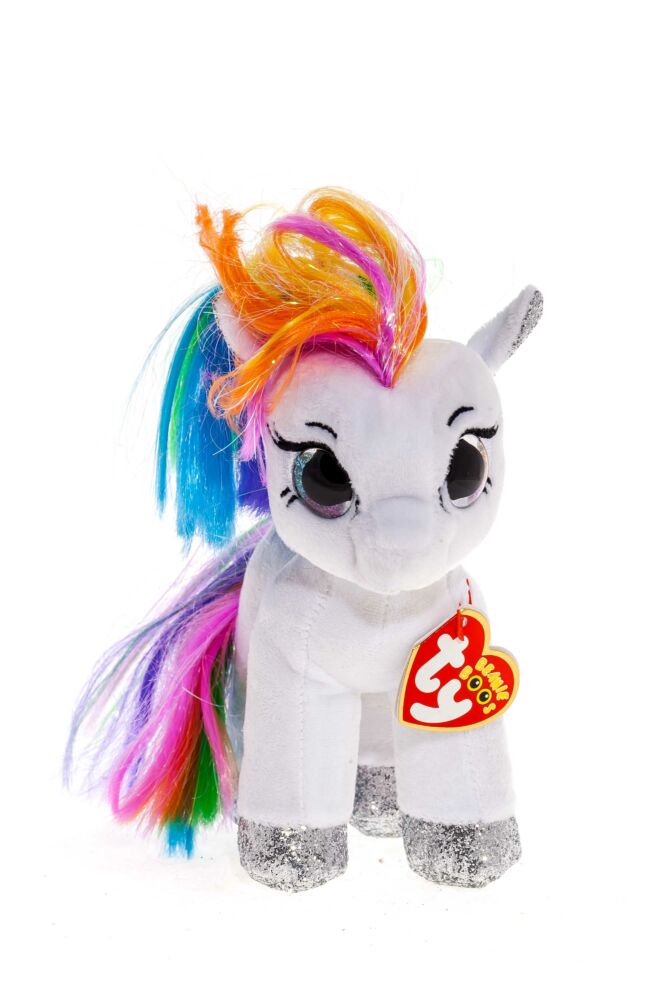 М&#8217;яка іграшка TY Beanie Boo&#8217;s Біле пони Starr (маленьке) (36664)