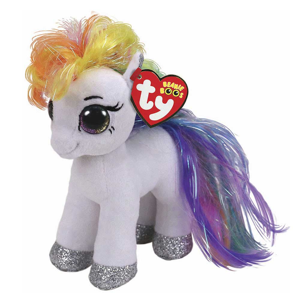 М&#8217;яка іграшка TY Beanie Boo&#8217;s Біле пони Starr (маленьке) (36664)