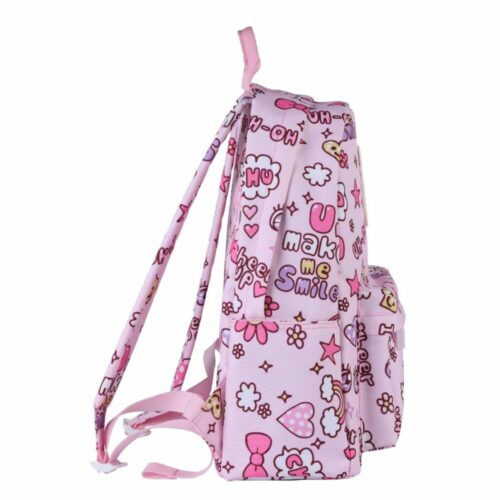 Upixel Backpack Funny Square Cartoon Pink (WY-U18-001B)