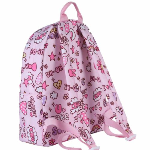 Upixel Backpack Funny Square Cartoon Pink (WY-U18-001B)