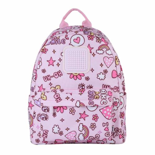 Upixel Backpack Funny Square Cartoon Pink (WY-U18-001B)