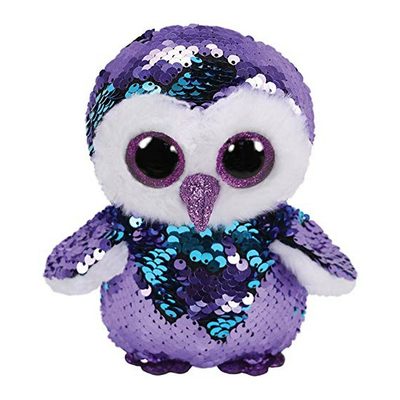 М&#8217;яка іграшка TY FLIPPABLES Фіолетова сова MOONLIGHT 12 см (35317)