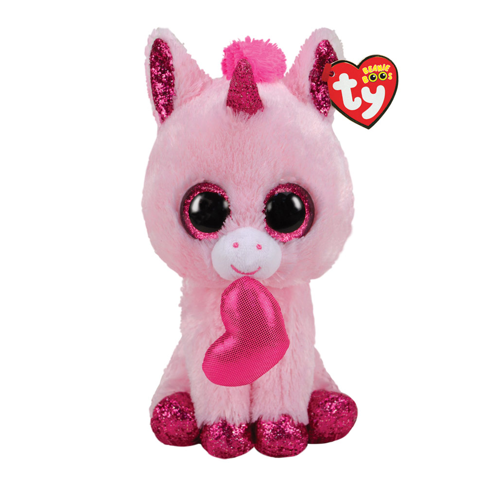 Мягкая игрушка TY Beanie Boo&#8217;s Розовый единорог Darling 15 см (36685)