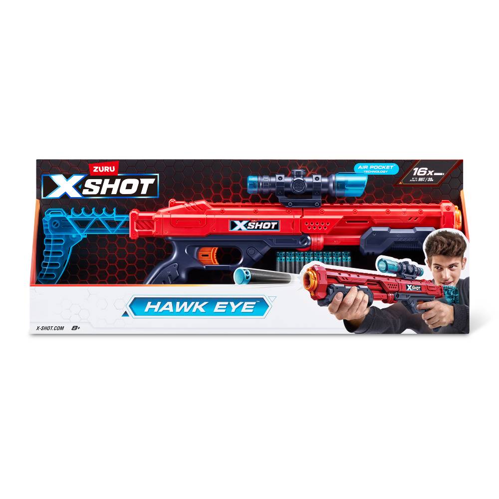 Швидкострільний бластер X-Shot Red EXCEL Hawk Eye (36435R)