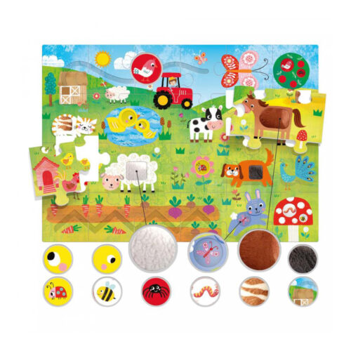 Пазл тактильный Монтессори Ферма (MU23592)