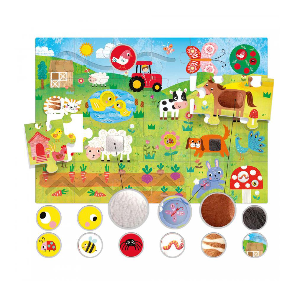 Пазл тактильный Монтессори Ферма (MU23592)