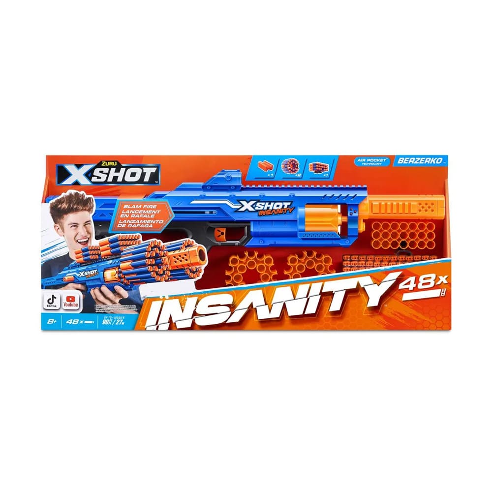 Скорострельный бластер X-SHOT Insanity-Berzerko 8 Shot (48 патронов) (36610R)