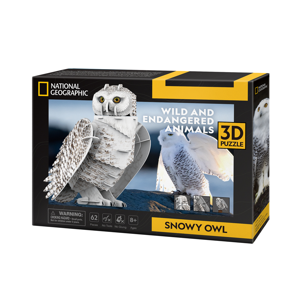 Trivimirna puzzle-constructor CubicFun Knowing creatures Snow owl (DS1079h)