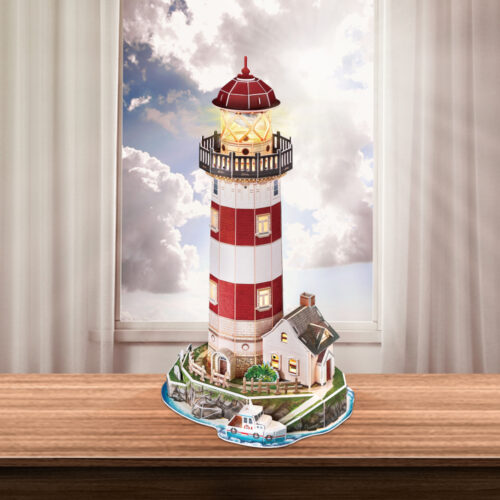 Three-dimensional puzzle-constructor with LED lighting CubicFun “Lighthouse” (L540h)