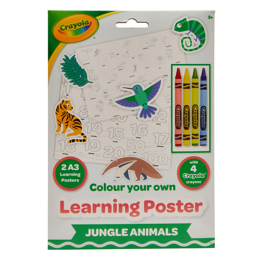 Crayola Coloring book “Educational posters: Jungle” with pencils (15756)