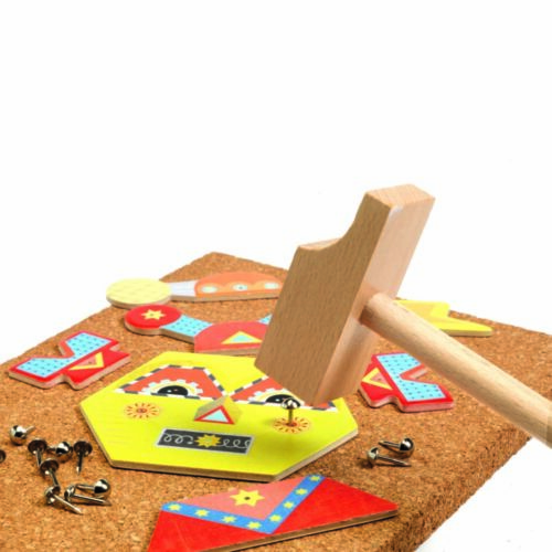 Wooden Game Works DJECO Applique With Hammer (DJ06646)