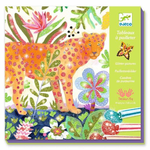 Комплект для рисования цветными блестками DJECO Тропики (DJ09509)