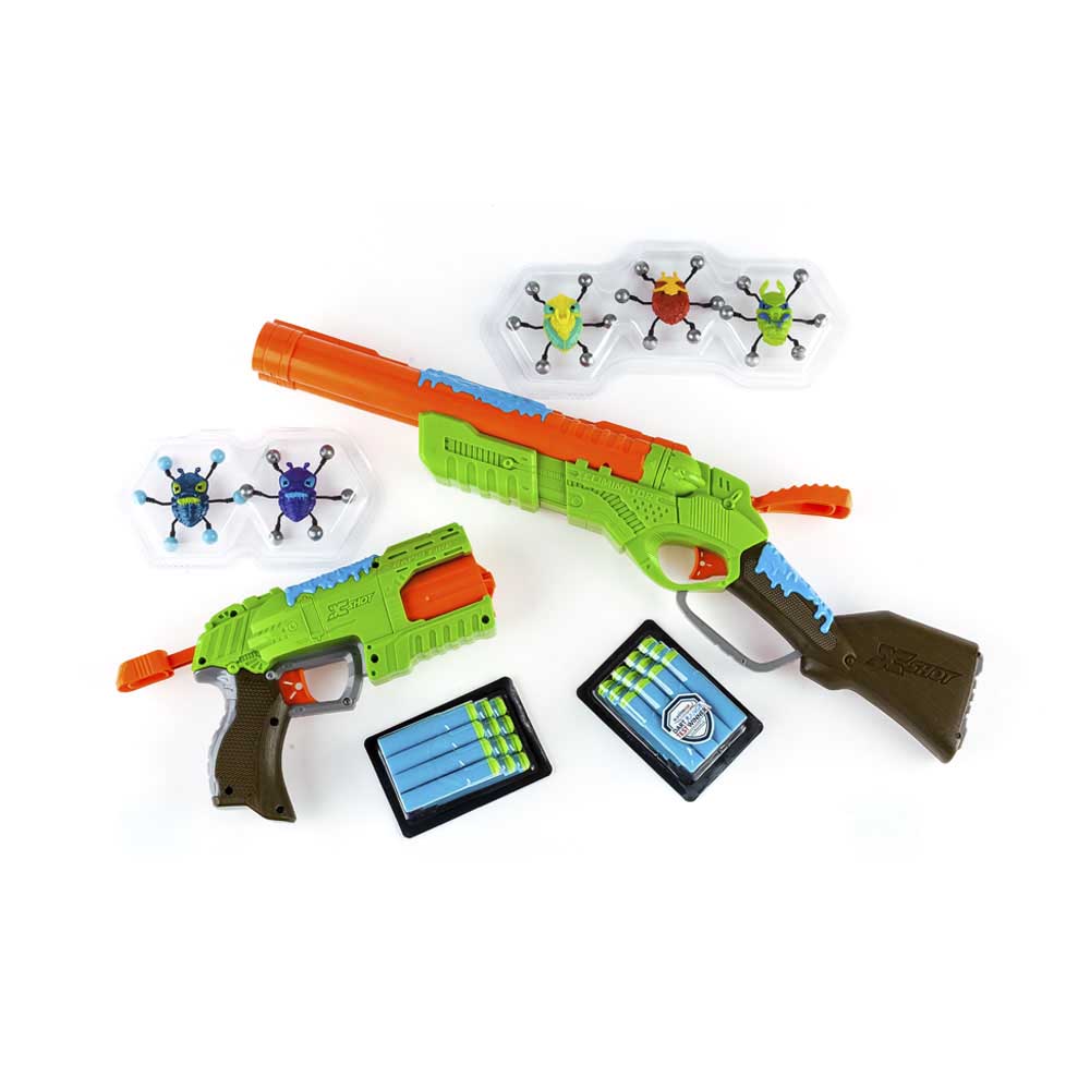 Набор бластеров X-Shot Огонь по жукам (2 вида оружия, 5 жуков, 24 патрона) (4804)