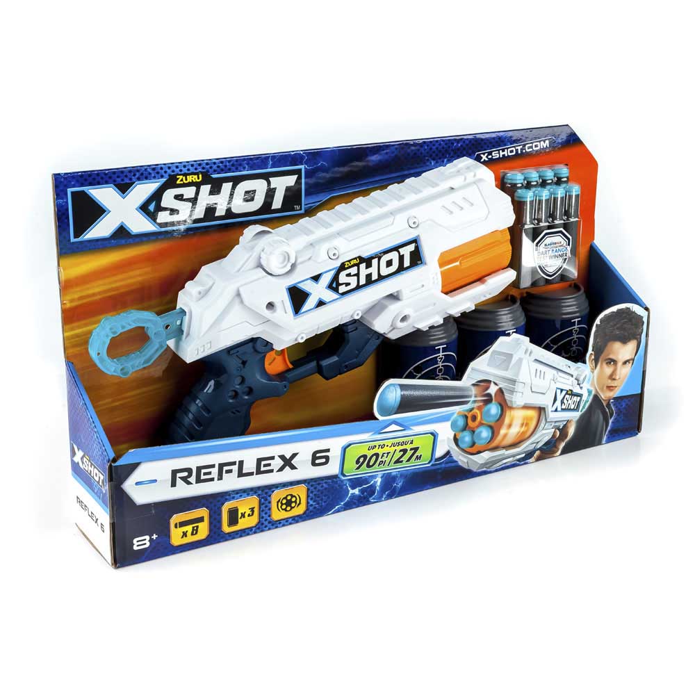 Скорострельный бластер X-Shot EXCEL Reflex (3 банки, 8 патронов) (36197Z)