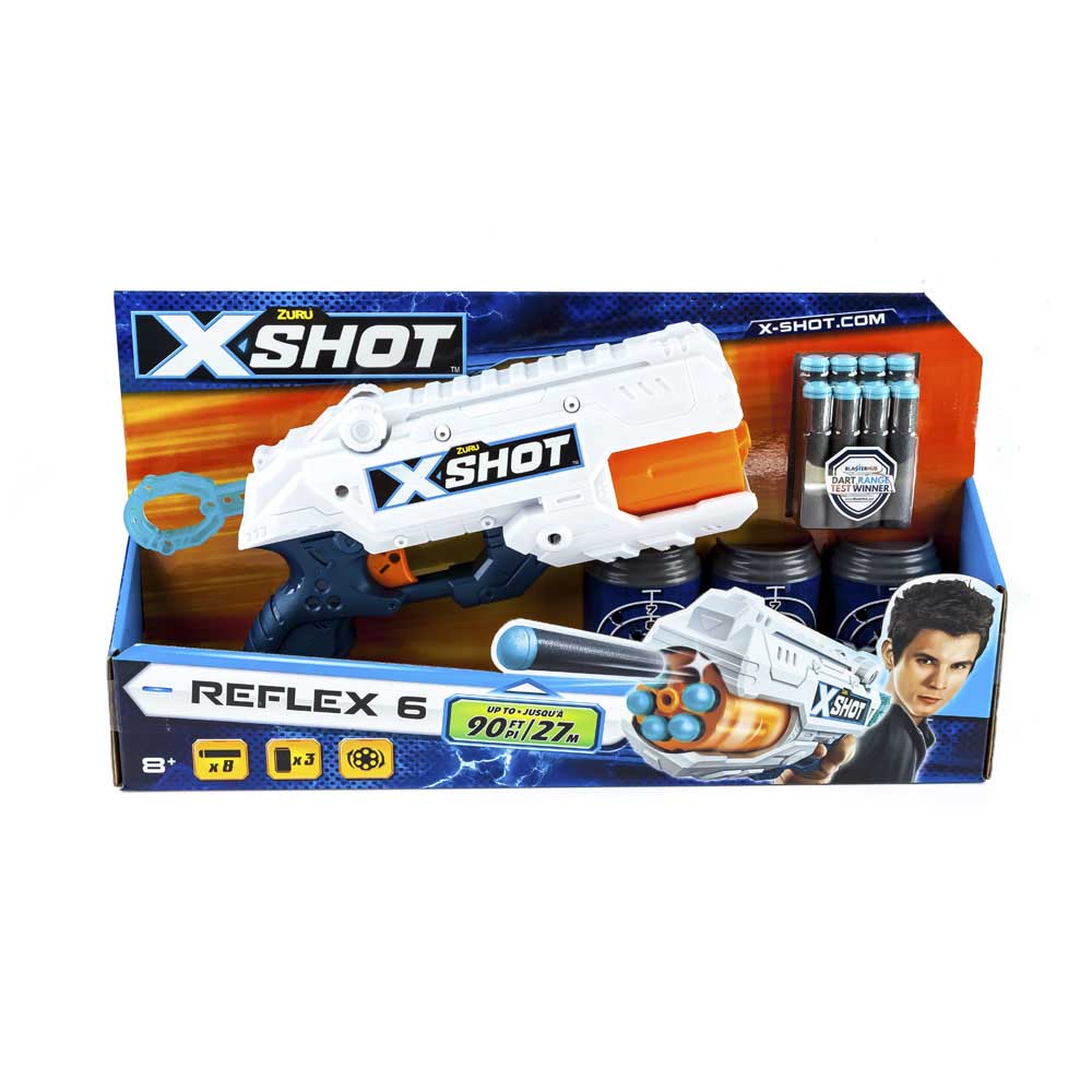 Скорострельный бластер X-Shot EXCEL Reflex (3 банки, 8 патронов) (36197Z)