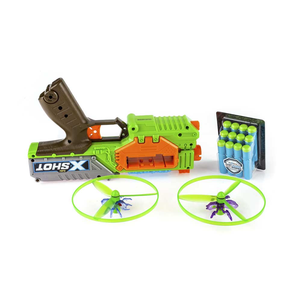 Бластер X-Shot Вогонь по літаючім жукам (2 літаючих жука, 12 патронів) (4821)