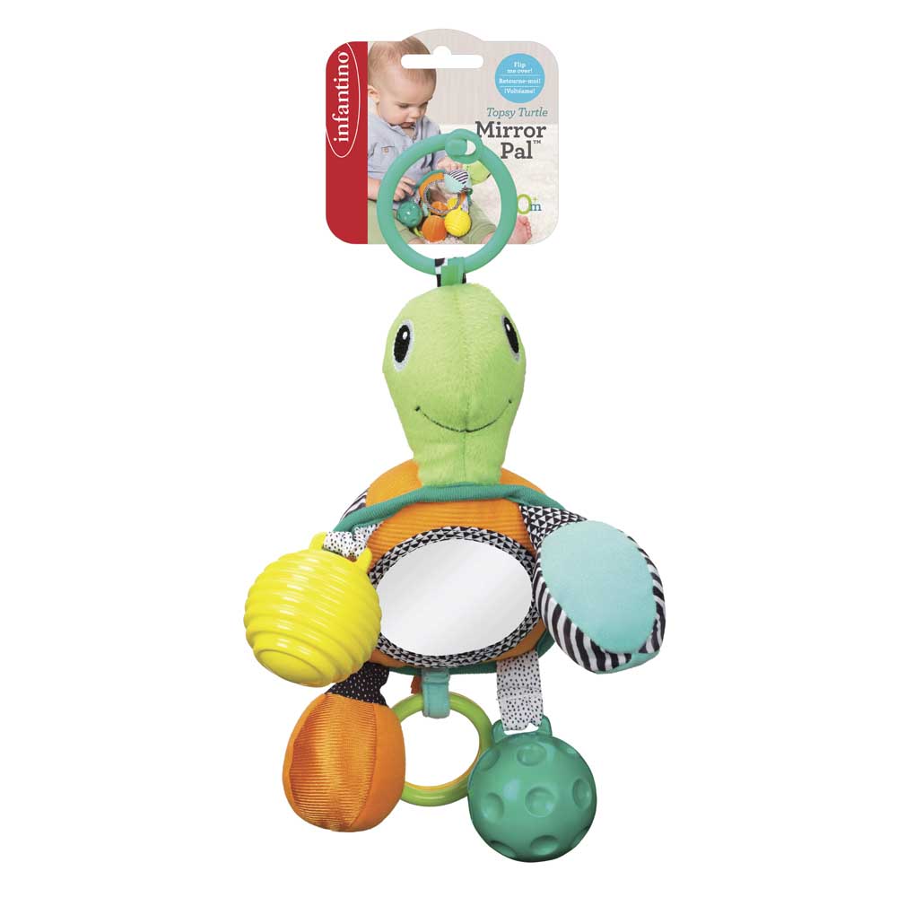 Навесная игрушка с зеркалом INFANTINO Черепашка (216322I)
