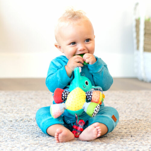 Іграшка навісна м&#8217;яка з прорізувачем INFANTINO Слоненя (005378I)