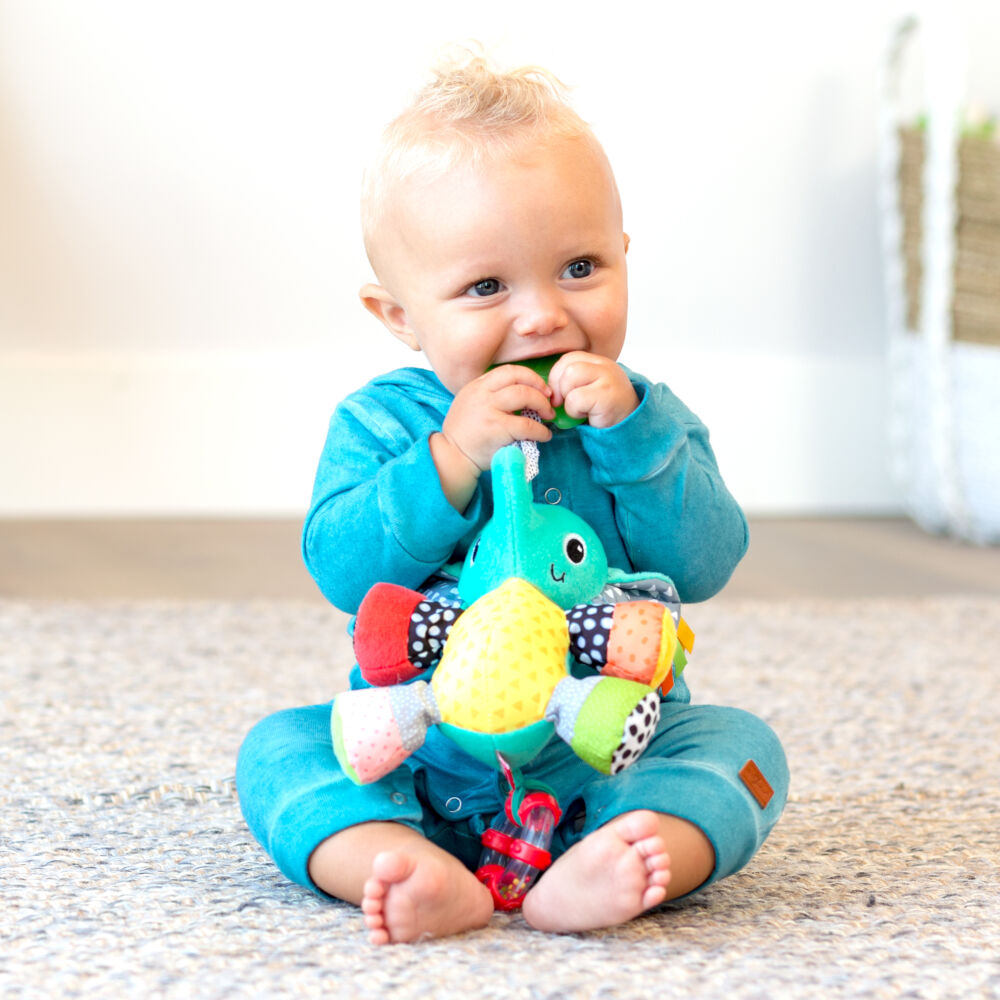 Іграшка навісна м&#8217;яка з прорізувачем INFANTINO Слоненя (005378I)