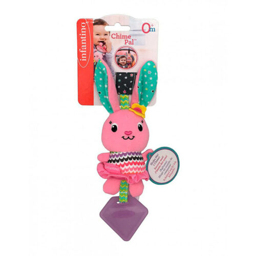 Іграшка м&#8217;яка навісна з прорізувачем INFANTINO Зайчик (005059I)