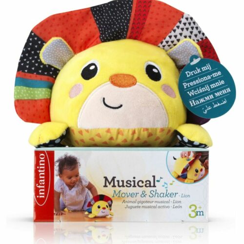 Мягкая музыкальная игрушка INFANTINO Подвижный львенок (316258I)