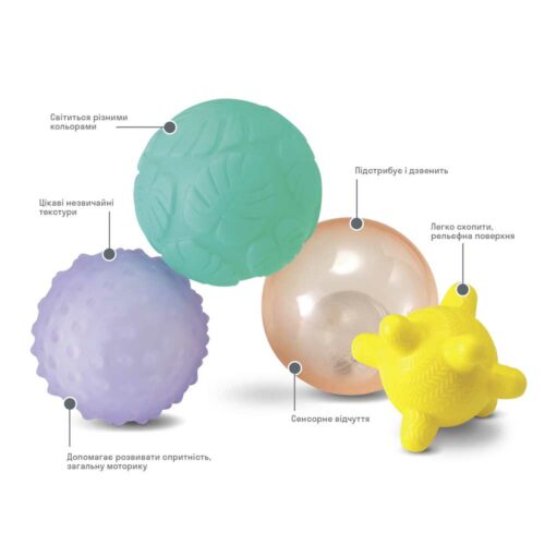 Мульті-сенсорний набір INFANTINO М&#8217;ячики (315023)