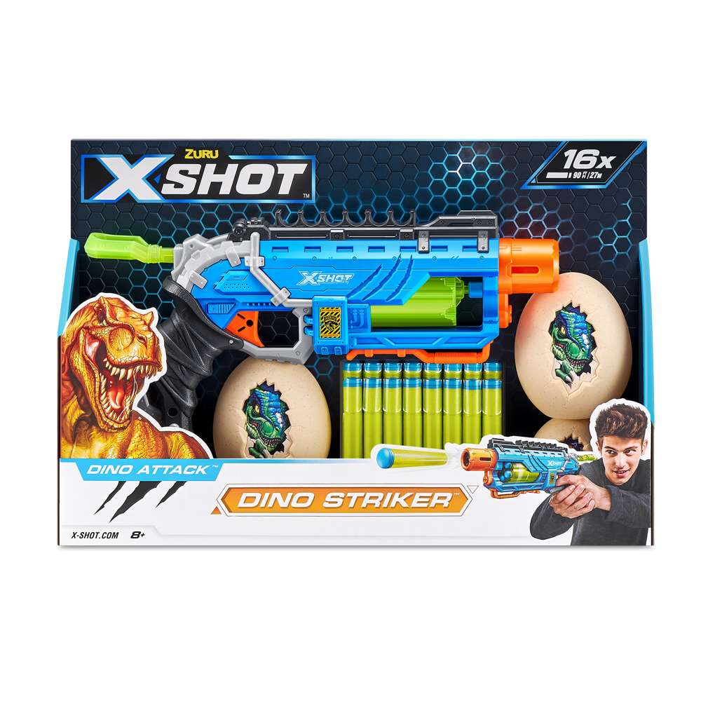Скорострельный бластер X-Shot DINO Striker New (4860R)