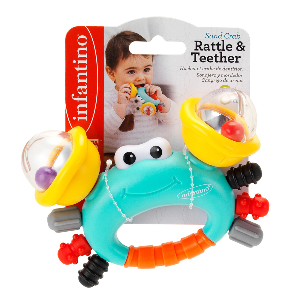 Брязкальце Infantino з прорізувачем Усміхнений крабик (316665)