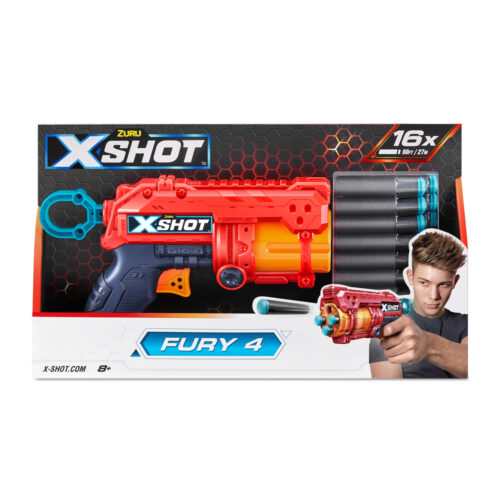 Скорострельный бластер X-Shot Red EXCEL FURY 4 (36377R)