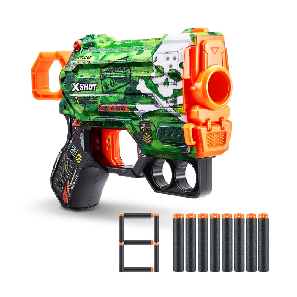 Быстрострельный бластер X-SHOT Skins Menace Camo (8 патронов) (36515A)