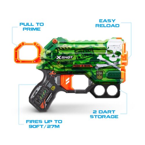 Быстрострельный бластер X-SHOT Skins Menace Camo (8 патронов) (36515A)