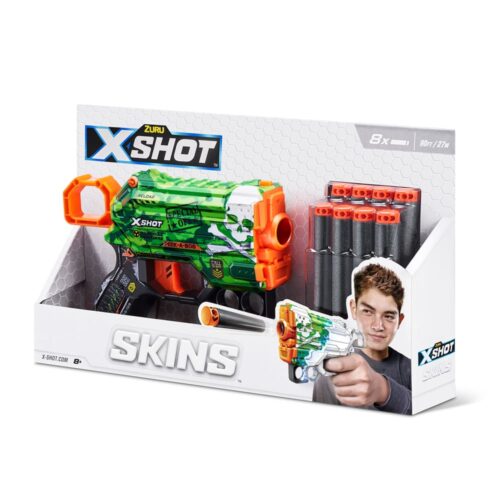 Быстрострельный бластер X-SHOT Skins Menace Camo (8 патронов) (36515A)