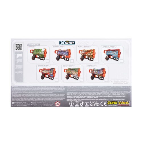Скорострельный бластер X-SHOT Skins Menace Game Over (8 патронов) (36515B)