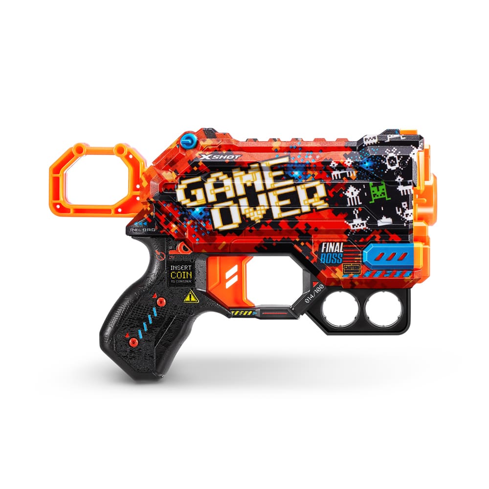 Скорострельный бластер X-SHOT Skins Menace Game Over (8 патронов) (36515B)