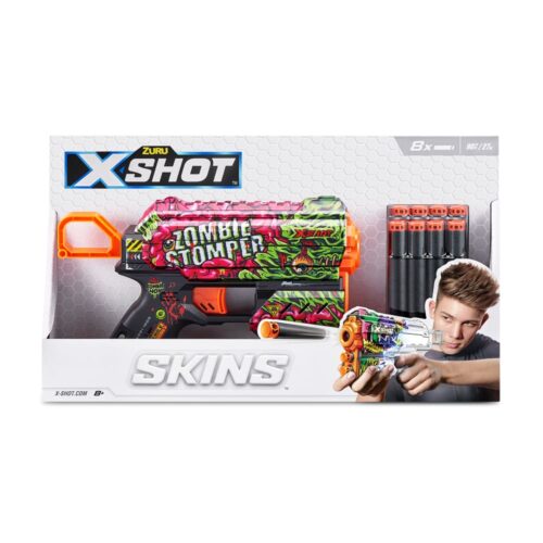 Rapid fire blaster X-SHOT Skins Flux Zombie Stomper (8 rounds) (36516A)