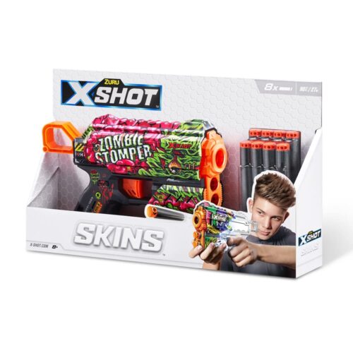 Rapid fire blaster X-SHOT Skins Flux Zombie Stomper (8 rounds) (36516A)