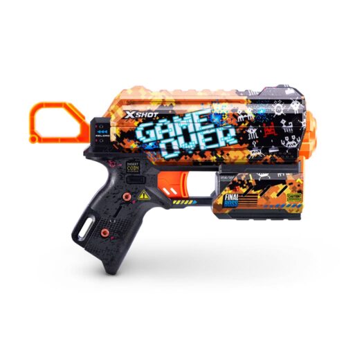 Скорострельный бластер X-SHOT Skins Flux Game Over (8 патронов) (36516E)