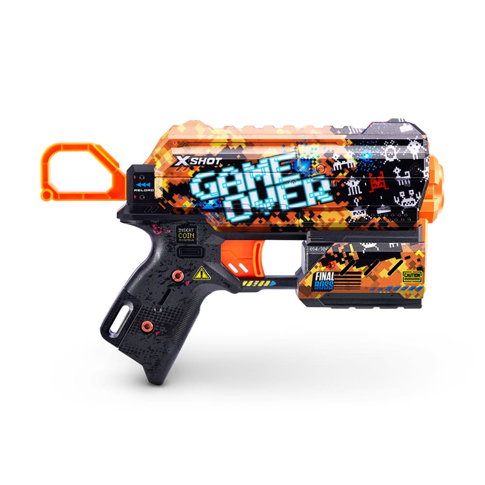 Скорострельный бластер X-SHOT Skins Flux Game Over (8 патронов) (36516E)