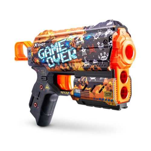 Скорострельный бластер X-SHOT Skins Flux Game Over (8 патронов) (36516E)