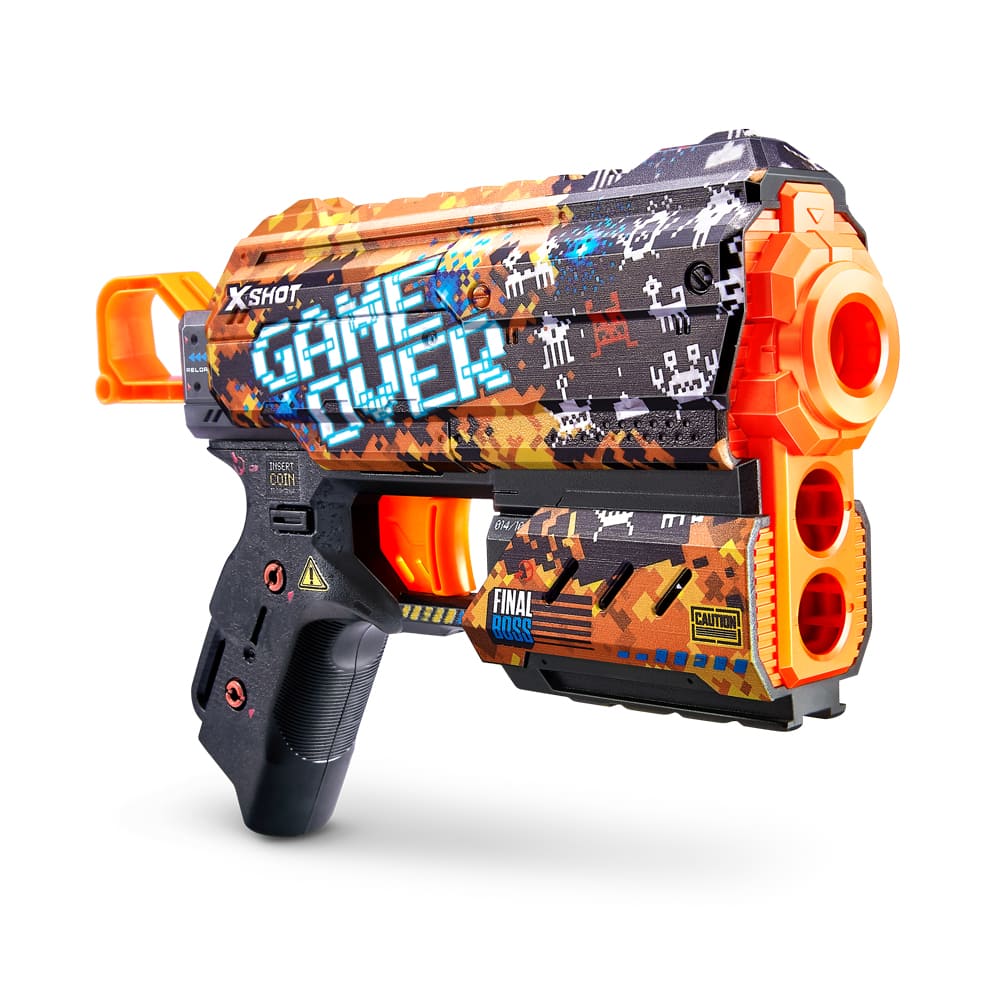 Скорострельный бластер X-SHOT Skins Flux Game Over (8 патронов) (36516E)