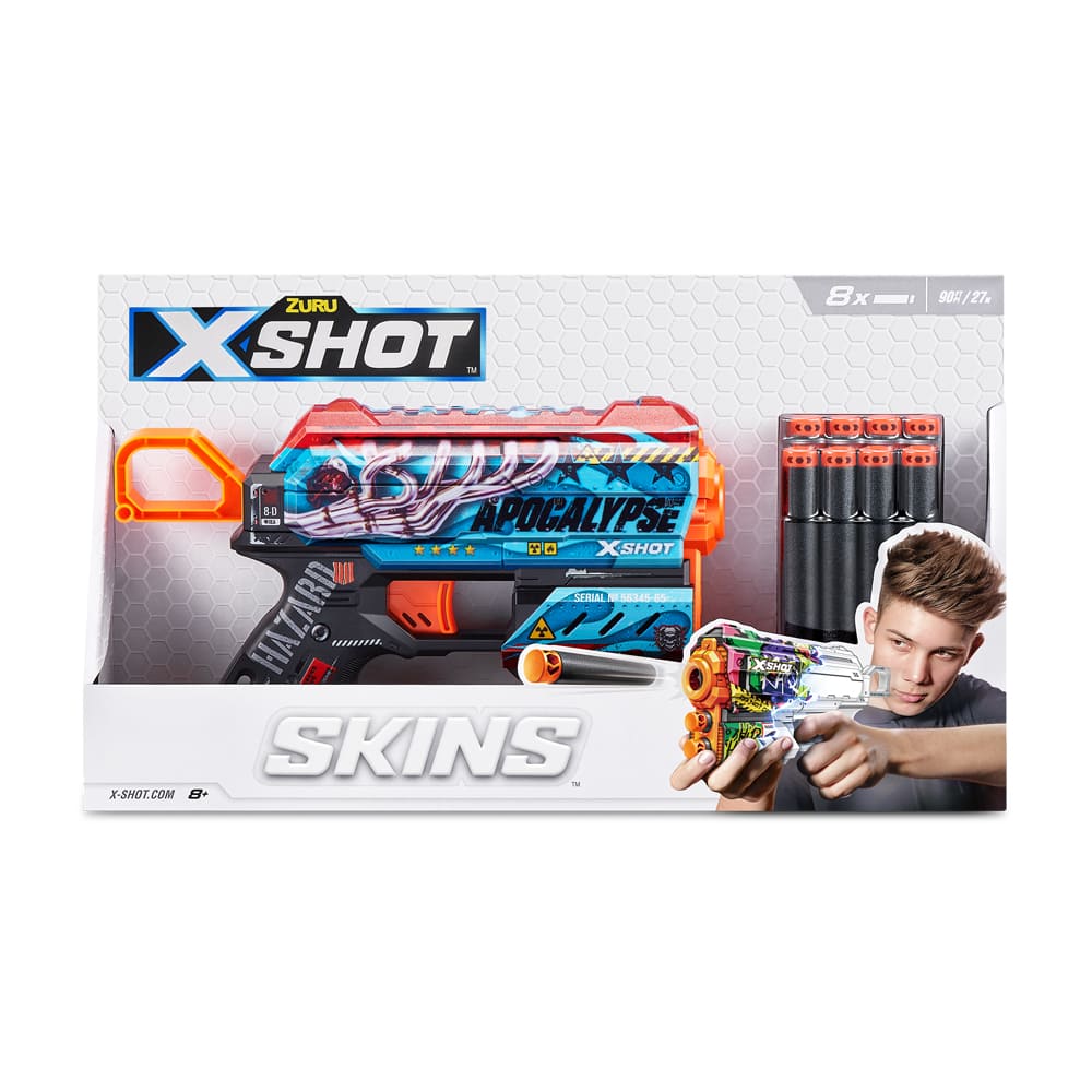 Rapid Fire Blaster X-SHOT Skins Flux Apocalypse (8 rounds) (36516G)