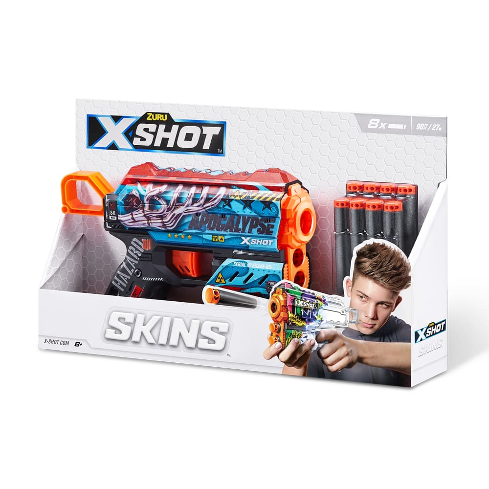 Rapid Fire Blaster X-SHOT Skins Flux Apocalypse (8 rounds) (36516G)