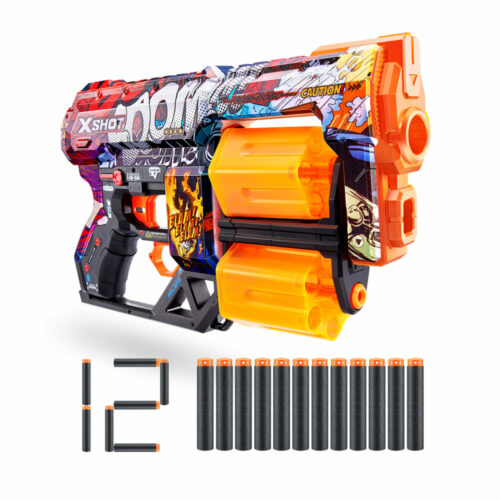 Скорострельный бластер X-SHOT Skins Dread Boom (12 патронов) (36517A)