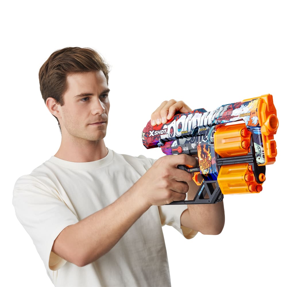 Скорострельный бластер X-SHOT Skins Dread Boom (12 патронов) (36517A)