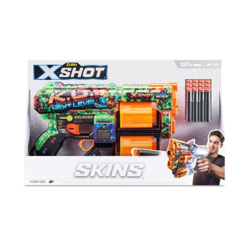 Rapid-fire blaster X-SHOT Skins Dread K.O. (12 cartridges) (36517B)