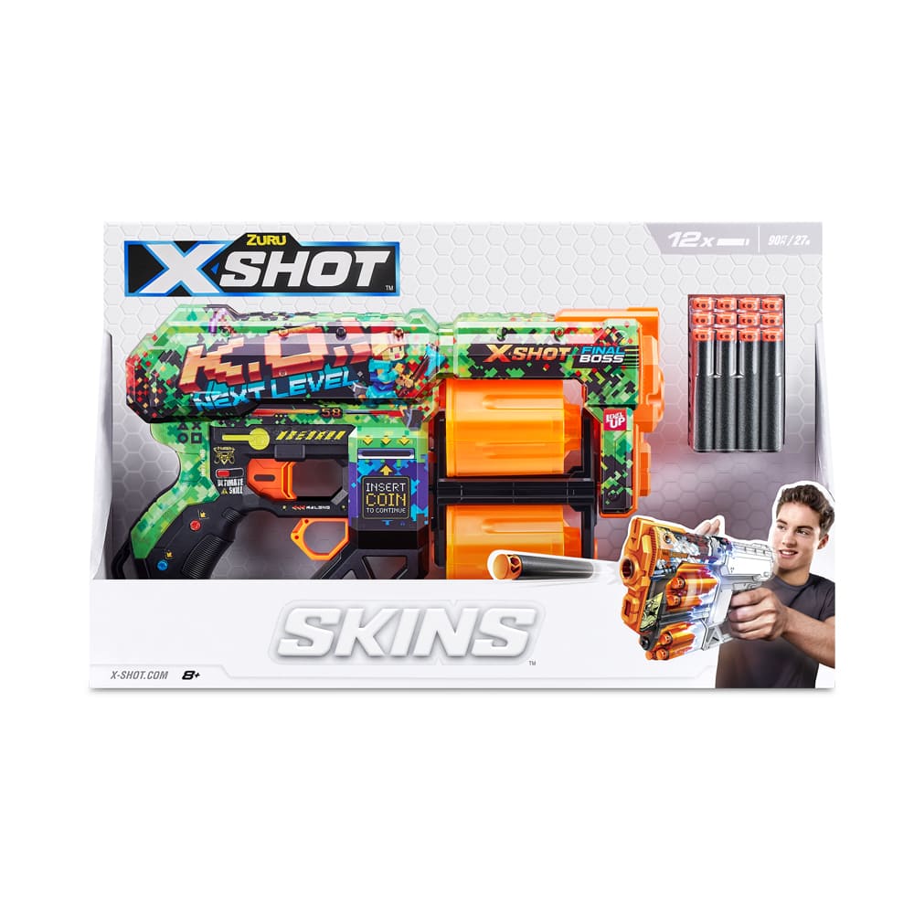 Rapid-fire blaster X-SHOT Skins Dread K.O. (12 cartridges) (36517B)