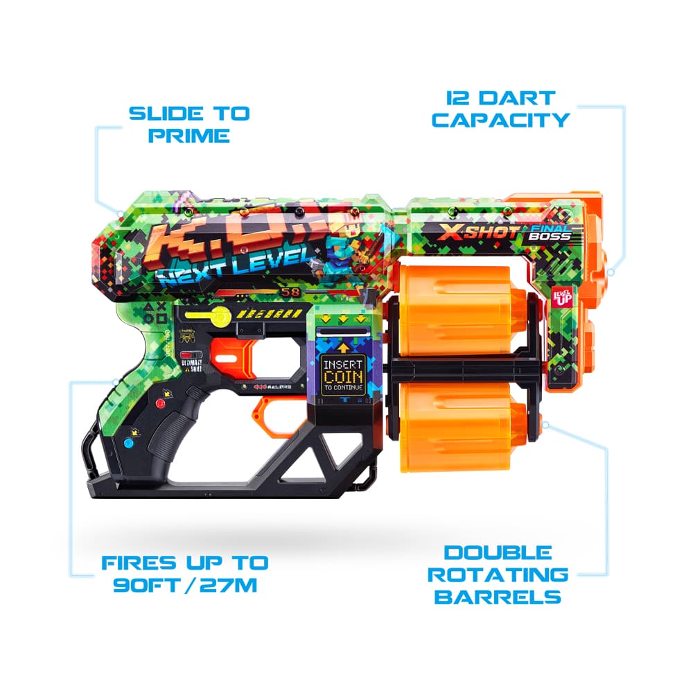 Rapid-fire blaster X-SHOT Skins Dread K.O. (12 cartridges) (36517B)
