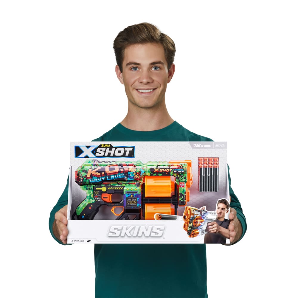 Rapid-fire blaster X-SHOT Skins Dread K.O. (12 cartridges) (36517B)